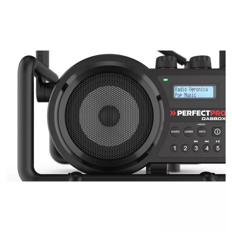 Perfectpro DABBOX bouwradio DAB+ FM AUX Bluetooth schokbestendig