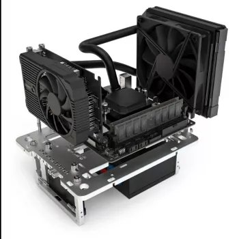 Mini-banktafelbehuizing Streacom BC1 Mini V2 zilver — compact open-frame frame
