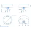 Teltonika PR1KC647 5G Combo MIMO mobiele dakantenne SMA, 5G/LTE, 600-960/1400-6000 MHz, 4,7 dBi, 4x SMA-male, kabel van 3 m, IP67/IP69K