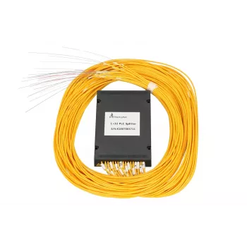 Glasvezel-PLC-splitter Extralink 1:32, 2,0 mm G657A-kabel, 1,5 m, ABS/PC-module, zonder stekker