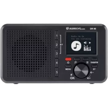 Albrecht DR 86 kleine senioren digitale radio DAB+/FM, zwart (27861)