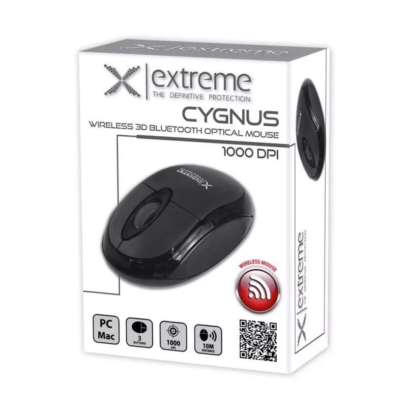 Draadloze Bluetooth optische muis 3D Cyngus zwart