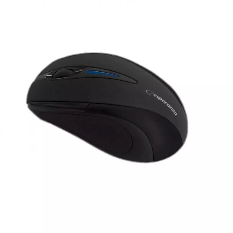 Draadloze RF-muis ESPERANZA EM101K, voor beide handen, 1000 DPI, 2,4 GHz nano-USB-ontvanger, zwart