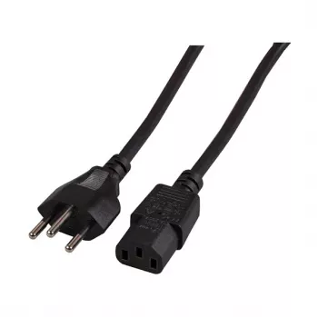 EFB-Elektronik netkabel Zwitserse Type 12 - C13 180°, zwart, 2,0 m, 3 x 0,75 mm² Fabrikant: EFB Elektronik (EK537.2V3)