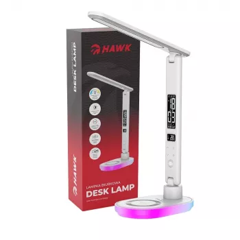 Tafellamp Hawk HW-LAMP03 wit RGB — verstelbare led-bureaulamp met RGB-verlichting