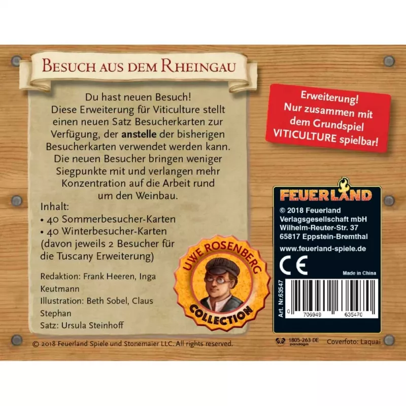 Viticulture: Bezoek uit de Rheingau, bordspel-uitbreiding