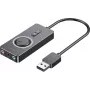 Vention CDRBF externe USB 2.0-geluidskaart, jackaansluiting, volumeregeling, 48 kHz, 1 m