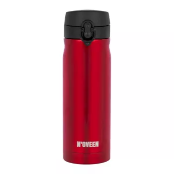 Thermosfles NOVEEN TB825 400 ml – geïsoleerde RVS drinkbeker, rood