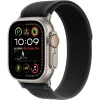 Band Apple 49mm zwart Trail Loop M/L Natural Titanium Finish