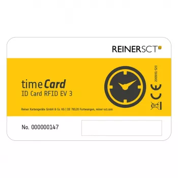 Chipkaart ReinerSCT timeCard Premium 25 DES — veilige smartcard voor tijdregistratie en toegang