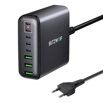Wandlader Blitzwolf BW-S26 250W (zwart)