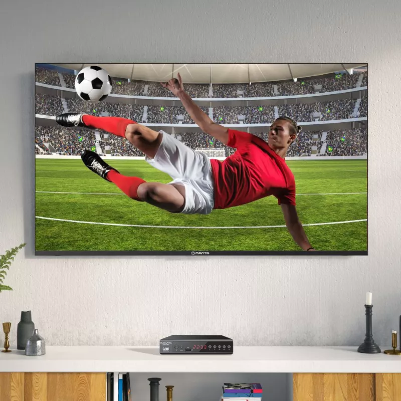 Digitale tv-receiver MANTA DVBT025PRO DVB-T2 full-hd-ondersteuning USB-opname