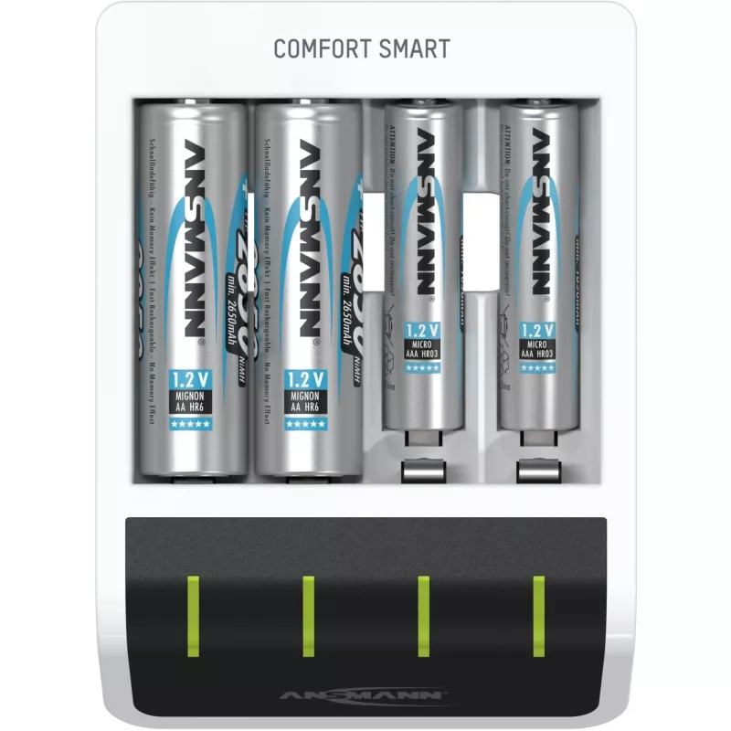 Acculader Ansmann Comfort Smart huishoudelijke accu USB