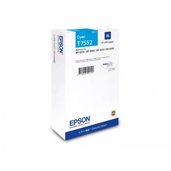 Inktpatroon Epson C13T75524N (origineel, XL hoge capaciteit) cyaan voor WF-8XXX serie