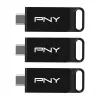 PNY Elite 128 GB USB-C 3.2 Gen 1 usb-stick, 3-pack (Retail)
