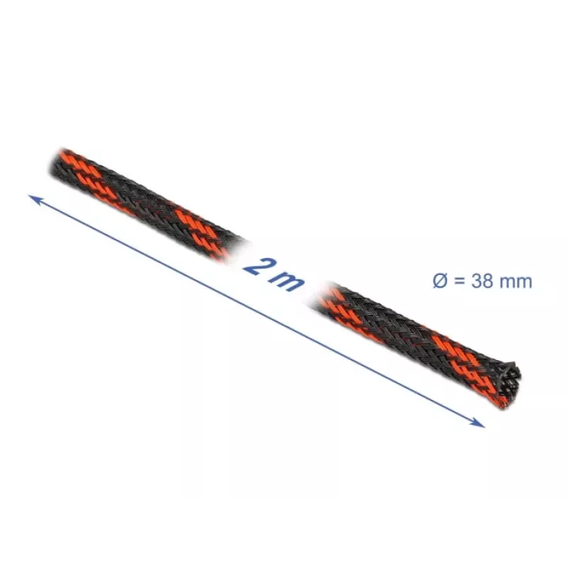 Kabelslang DeLOCK 20753 zwart rood
