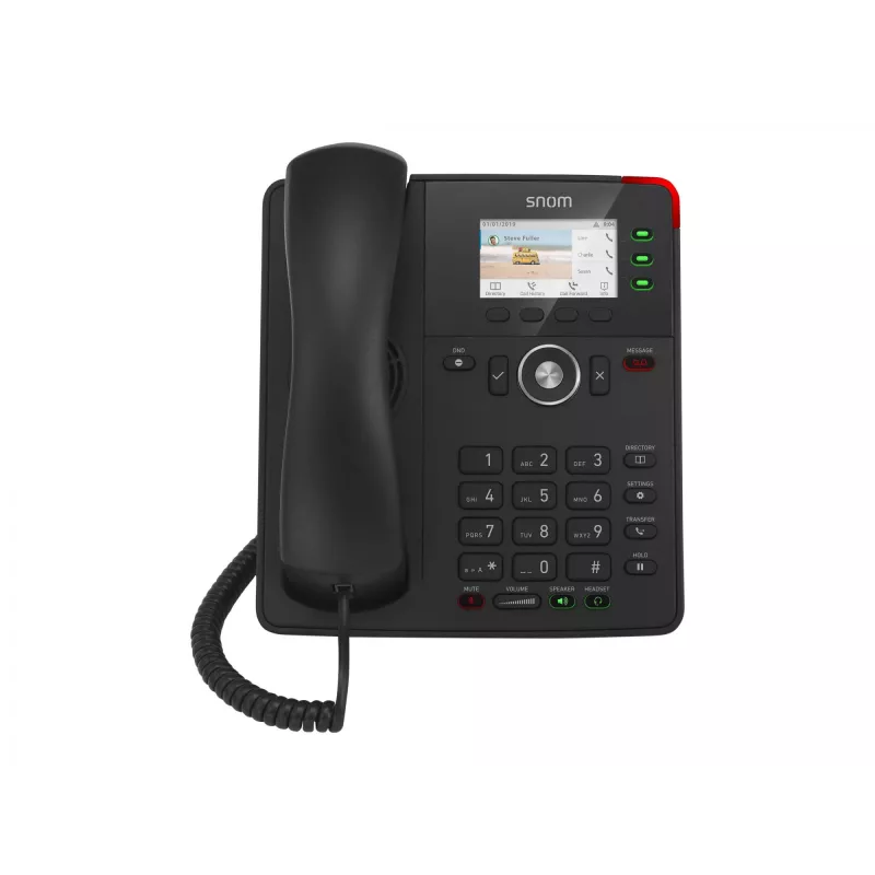 Snom tafeltelefoon D717 IP-telefoon zwart 3 lijnen TFT