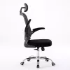 Bureaustoel top e shop DORY CZERŃ — gevoerde zitting, netrugleuning, 650×620 mm, hoogte tot 122 cm
