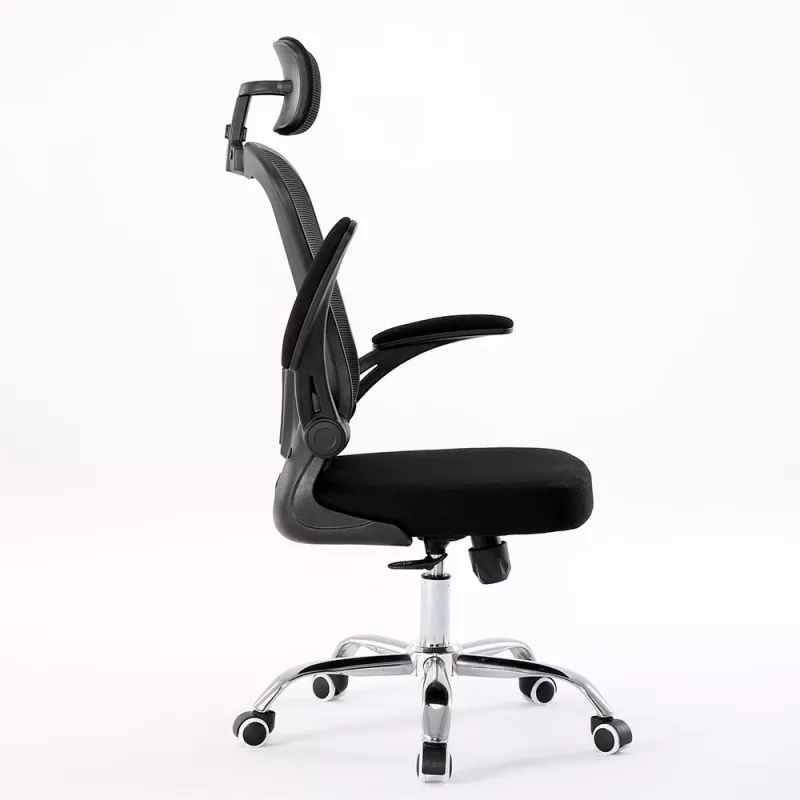 Bureaustoel top e shop DORY CZERŃ — gevoerde zitting, netrugleuning, 650×620 mm, hoogte tot 122 cm