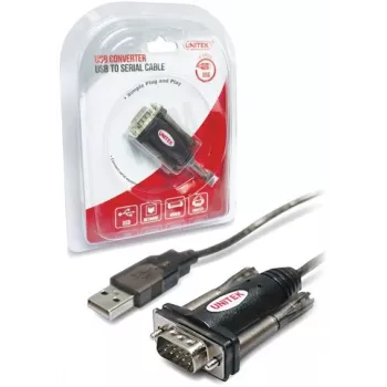 UNITEK Y-105 seriële kabel zwart 1,5 m USB Type-A DB-9
