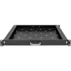 Qoltec 54509 schuifbare stalen rackplank, 600x600, zwart