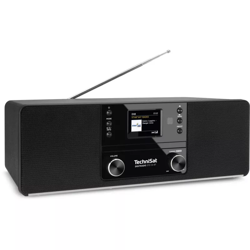 TechniSat DigitRadio 370 CD BT - audiosysteem - 2 x 5 watt - zwart