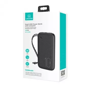 Draagbare powerbank USAMS PB56 10000 mAh 2x USB / USB-C / MicroUSB snelladen