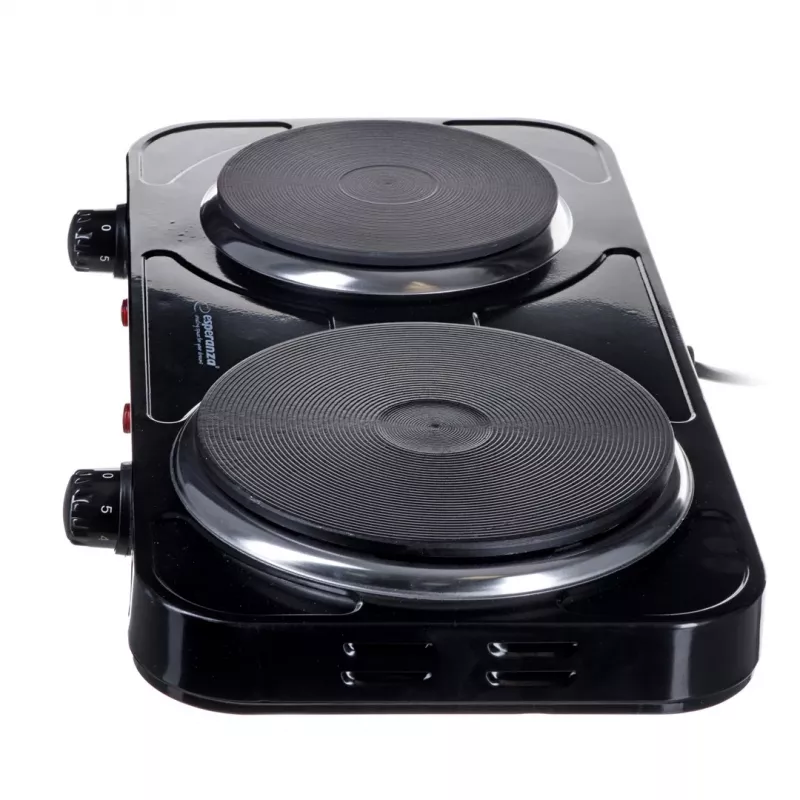 Esperanza EKH014K elektrische kookplaat 2 zones, zwart