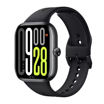 Smartwatch Xiaomi Watch 5 rechthoekig 2,07 inch AMOLED-display, zwarte behuizing, zwarte TPU-band, 47,5 mm, 5 ATM