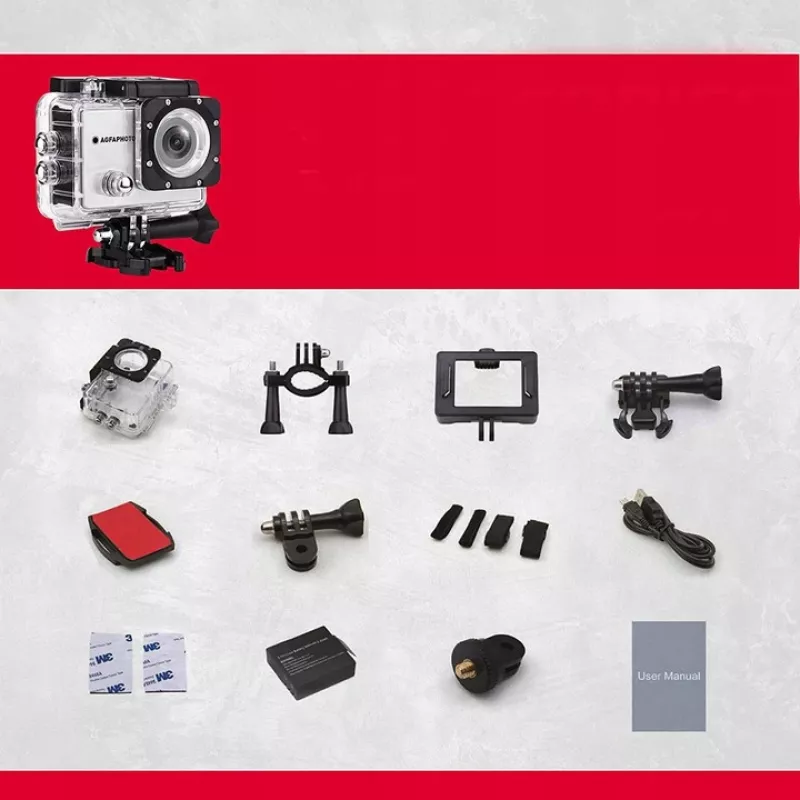 Actiesportcamera AgfaPhoto Realimove AC5000 12 MP Full HD Wi-Fi
