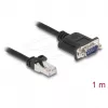 DeLOCK 64351 CAN-bus-kabel RJ45-stekker naar D-Sub 9-pins stekker, Cat.5e STP, 1 m, zwart