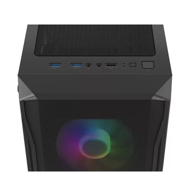 Behuizing Fury Shobo SH4F met RGB-venster en 4 ventilatoren MIDI computer pc