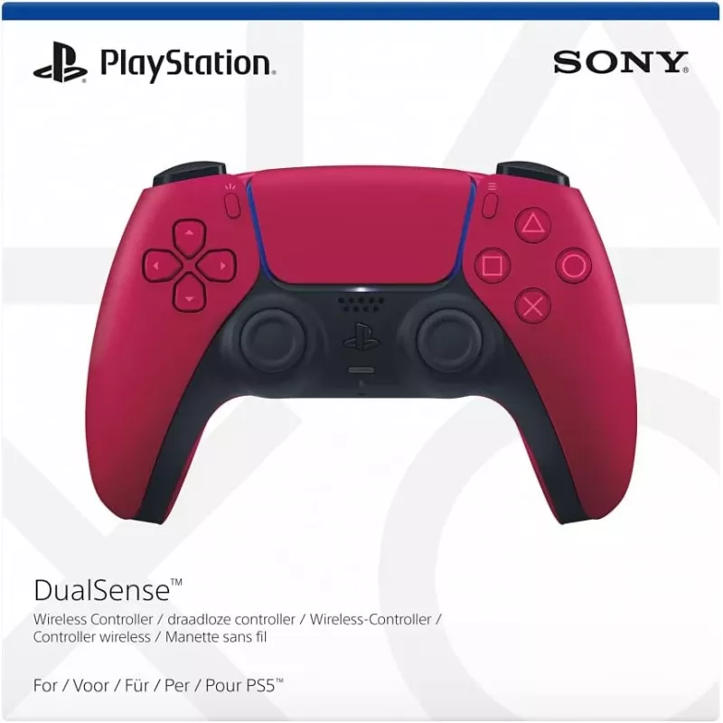 Gamepad Sony DualSense v3 rood — Bluetooth/USB, USB-C, ingebouwde accu, PS5, 160×106×66 mm