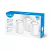 Cudy M1800 3-pack Dual-band (2,4 GHz / 5 GHz) Wi-Fi 6 (802.11ax) Wit 1 Intern