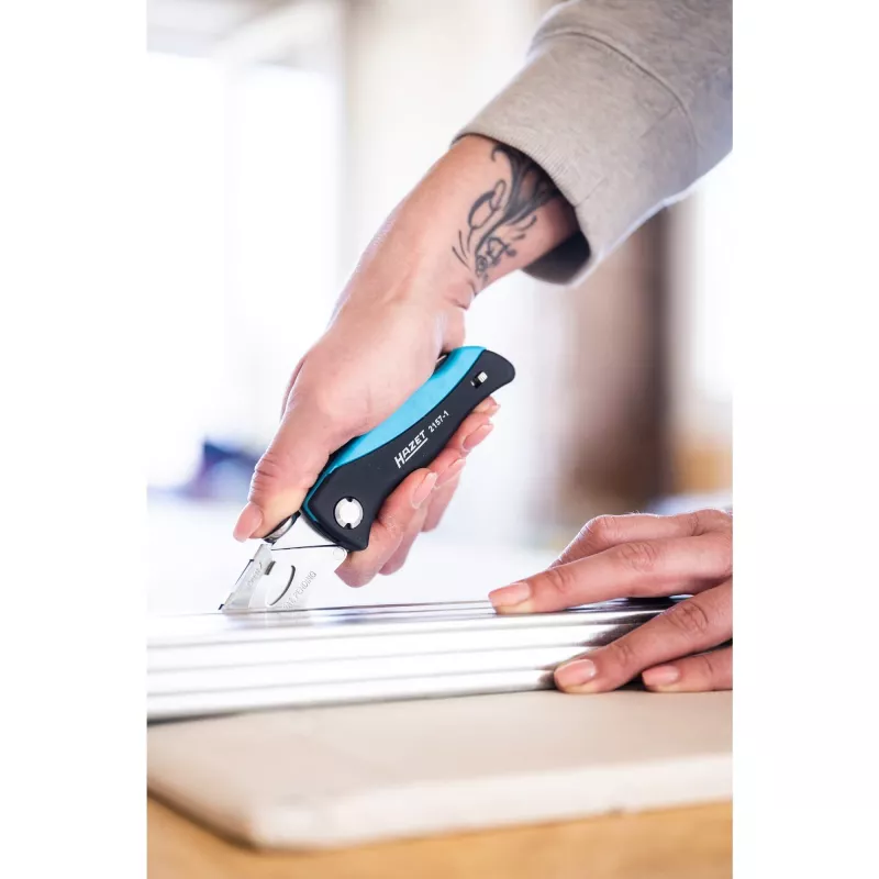 Klapmes Hazet 2157-3 met mesvergrendeling — compact handgereedschap