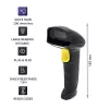 Qoltec 50853 handheld laser-barcodescanner 1D/2D, bedraad USB, 1,65 m kabel, 97x65x167 mm, 105 g, zwart