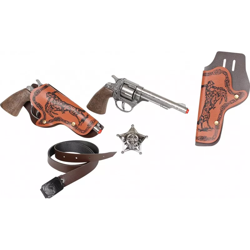 Revolver 8-schots 2 stuks + badge GONHER 158/0 Pulio