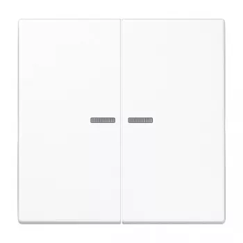 Wandplaat / schakelaarafdekking JUNG LS102KO5WW, kunststof, schroefloos, 1 stuk