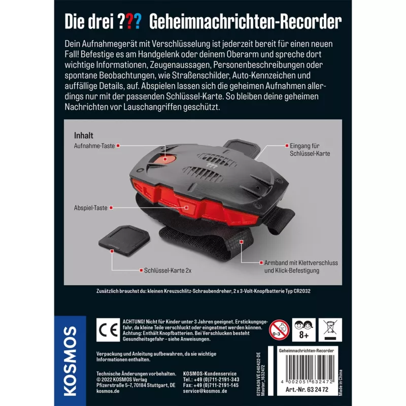 Die drei Geheimnachrichten-Recorder, detectivesets