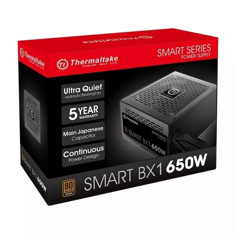Voeding Thermaltake Smart BX1 PS-SPD-0650NNSABE-1 (650 W; actief; 120 mm)