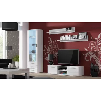 Cama tv-standaard SOHO 140 wit/wit glanzend