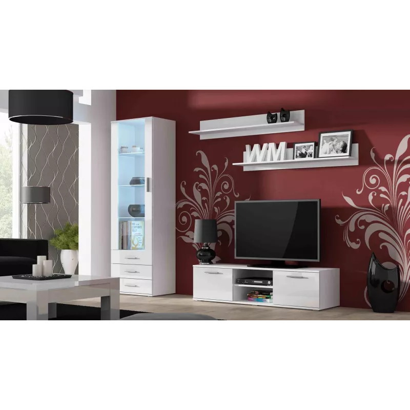 Cama tv-standaard SOHO 140 wit/wit glanzend