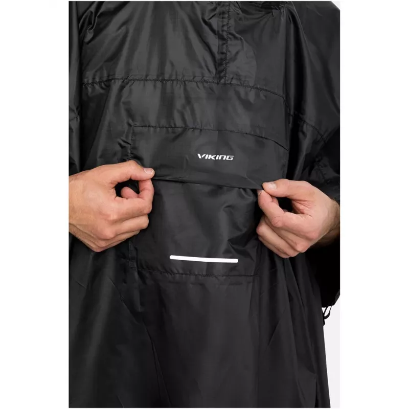 Volwassenen regenponcho VIKING Vesper rugzak zwart UNI