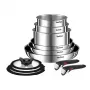 Pannenset Tefal Ingenio Emotion L897SB74 — 11-delig, stapelbaar, antiaanbaklaag, RVS, ovenbestendig, Thermo-Spot