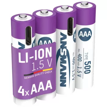 Ansmann 1311-0028 huishoudbatterij accu AAA lithium-ion (Li-Ion)