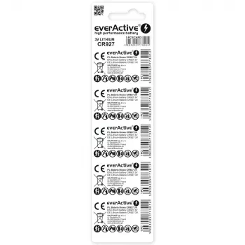 Lithium knoopcel everActive CR927 3V, 30 mAh, knoopcel, hoogte 2,7 mm — 5-pack
