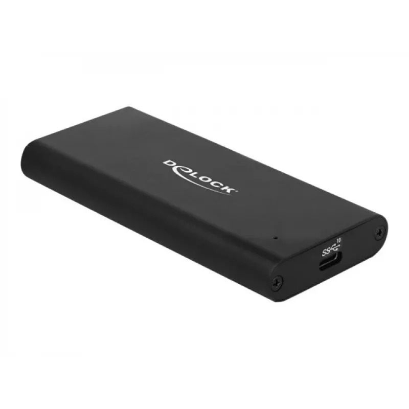 Delock - behuizing voor opslagmedium - M.2 - M.2 NVMe-kaart - USB 3.1 (Gen 2) - zwart (42614)