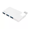 USB 3.0 4-poorts hub, zilver