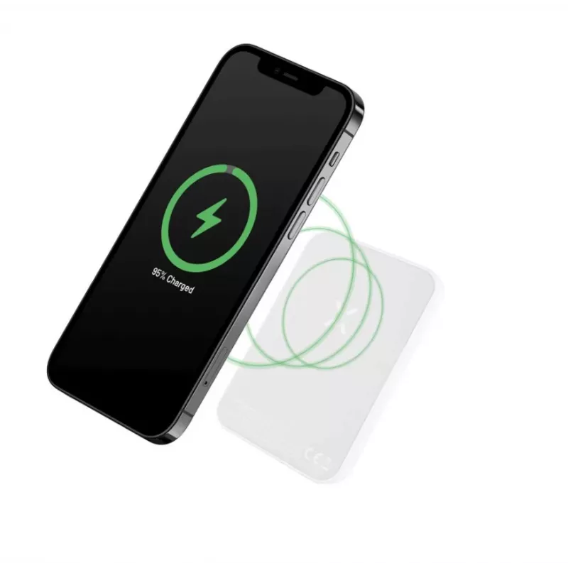Draagbare powerbank FIXED FIXZENM-6-WH — 6000 mAh, USB-C-snelladen, wit