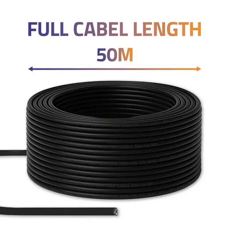 Ethernet-patchkabel QOLTEC CAT6 UTP, 50 m, zwart